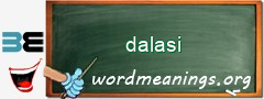WordMeaning blackboard for dalasi